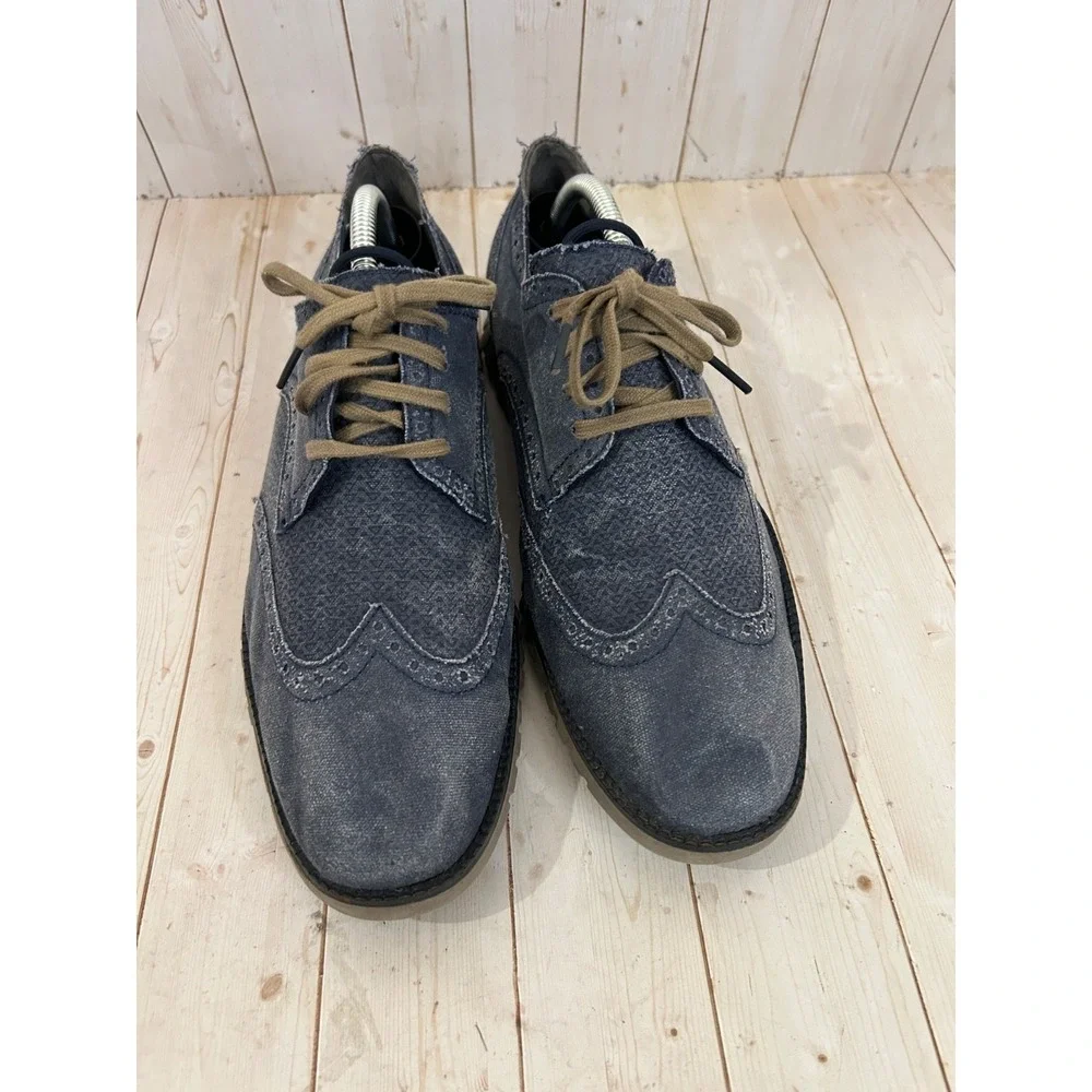 Cole Haan Mens Zerogrand Navy Denim Wingtip Oxford 10.5 M C21389